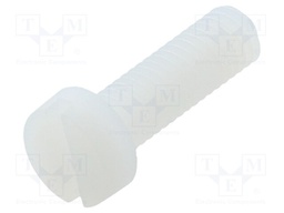 Screw; M6x20; 1; Head: cheese head; slotted; 1,7mm; polyamide