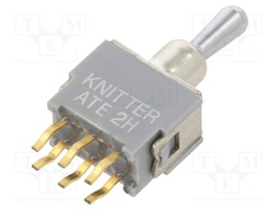 Switch: toggle; Pos: 3; DPDT; (ON)-OFF-ON; 0.05A; 0.05A; -20÷85°C