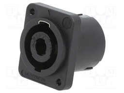 SPEAKON PANEL 4POLE BLACK