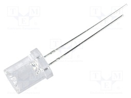 LED; 8mm; yellow; 250÷500mcd; 120°; Front: recessed; Pitch: 2.54mm