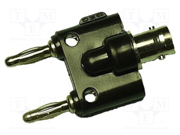 Adapter; 3A; Insulation: nylon; banana 4mm plug x2,BNC plug
