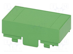 Upper housing; green; UL94HB; EG 45; ABS; for DIN rail mounting