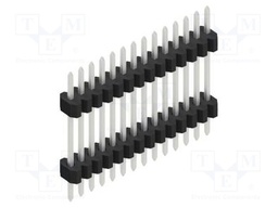 Connector: pin strips; pin header; male; PIN: 14; 1.27mm; THT; 1x14