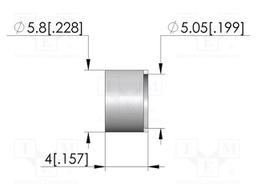 Sleeve for test probe; brass; DS-810; Features: magnetic; L: 4mm
