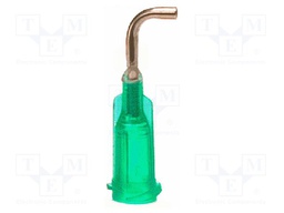 Needle: steel; 0.5"; Size: 18; bent at 90°; Mounting: Luer Lock