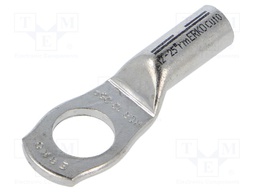 Tip: ring tube; M12; 25mm2; crimped; for cable; tinned; copper; 13mm