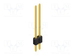 Connector: pin strips; pin header; male; PIN: 2; 1.27mm; THT; 1x2