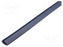 Hole and edge shield; PVC; L: 10m; black; H: 12mm; W: 6mm; -30÷70°C