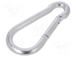 Snap hook; steel; for rope; 140mm; zinc; Size: 12mm