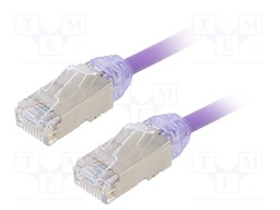 Patch cord; F/UTP,TX6A-28™; 6a; solid; Cu; LSZH; violet; Len: 2m