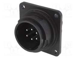 Connector: circular; socket; PIN: 6; male; screw terminal; 400V; 21A