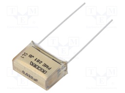 Capacitor: paper; 22nF; 500VAC; 15.2mm; ±10%; THT; Series: PME261