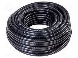 Protective tube; galvanised steel; black; Len: 60m; -45÷105°C