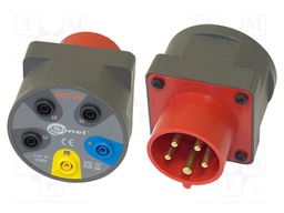 Three-phase adapter; 16A; banana socket x5,CEE plug x5