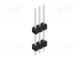 Connector: pin strips; pin header; male; PIN: 3; 2.54mm; THT; 1x3