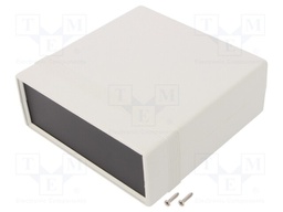 Enclosure: with panel; 1598; X: 135mm; Y: 134mm; Z: 50mm; ABS; grey