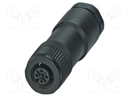 Connector: M12; plug; PIN: 5; 48V; straight; IP67; screw terminal
