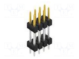Connector: pin strips; pin header; male; PIN: 8; 2.54mm; THT; 2x4