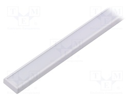 Profiles for LED modules; white; surface; white; L: 1m; aluminium