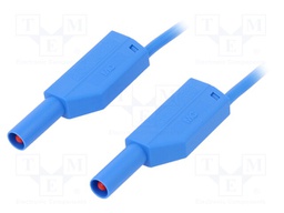 Test lead; PVC; 1m; blue; 32A; Type: with 4mm axial socket