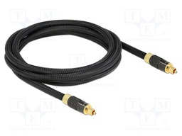 Cable; Toslink plug,both sides; 2m; Plating: gold-plated; black