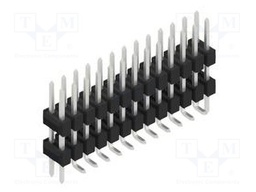 Connector: pin strips; pin header; male; PIN: 26; 2.54mm; SMT; 2x13