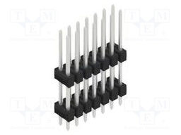 Connector: pin strips; pin header; male; PIN: 14; 2.54mm; THT; 2x7