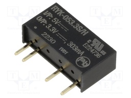 Converter: DC/DC; 1W; Uin: 5V; Uout: 3.3VDC; Iout: 303mA; SIP7; 1.7g