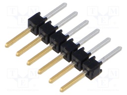 Connector: pin strips; pin header; male; PIN: 6; straight; 2.54mm