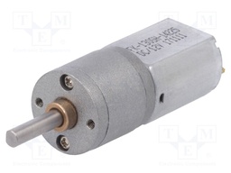 Motor: DC; with gearbox; 12VDC; 1.6A; Shaft: D spring; 45rpm