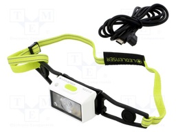 Torch: LED headtorch; 15h; 20lm,150lm,250lm; green-white; IP67