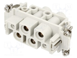 Connector: HDC; contact insert; female; S-K; PIN: 4; 4+PE; size 16B