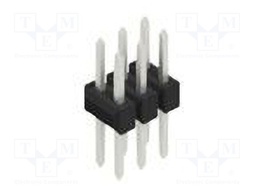 Connector: pin strips; pin header; male; PIN: 6; 2.54mm; THT; 2x3