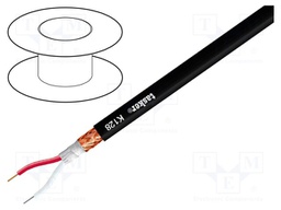 Wire: microphone cable; 2x0.35mm2; black; OFC; -15÷70°C; 6mm