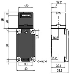 Safety switch: key operated; Series: FP; Contacts: NC + NO; IP67