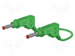 Test lead; 32A; 4mm banana plug-4mm banana plug; Len: 1.5m; green