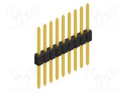 Connector: pin strips; pin header; male; PIN: 9; 1.27mm; THT; 1x9