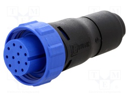 Connector: circular; plug; female; PIN: 12; w/o contacts; for cable