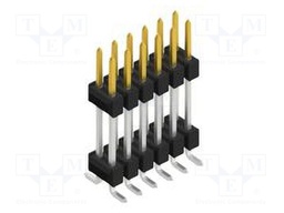 Connector: pin strips; pin header; male; PIN: 12; 2.54mm; SMT; 2x6