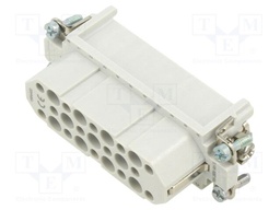 Connector: HDC; contact insert; female; PIN: 25; HEAVYCON; 25+PE