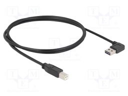 Cable; USB 2.0; USB A plug double sided 90° left/right; 1m