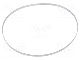 Timing belt; T2.5; W: 8mm; H: 1.3mm; Lw: 780mm; Tooth height: 0.7mm