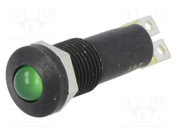 Indicator: LED; prominent; 24VDC; Cutout: Ø8.4mm; IP67; connectors