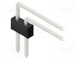 Connector: pin strips; pin header; male; PIN: 2; 2.54mm; THT; 2x1