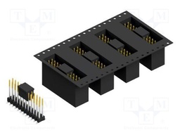 Connector: pin strips; pin header; male; PIN: 24; 2.54mm; SMT; 2x12
