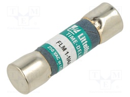 Fuse: fuse; time-lag; 1.25A; 250VAC; cylindrical,industrial