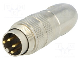 Connector: M16; male; for cable; IP68; plug; soldering; 250V; PIN: 4