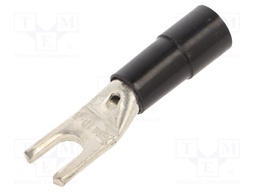 Tip: fork; M5; Ø: 5.3mm; 10mm2; crimped; for cable; insulated; tinned