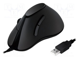 Optical mouse; black; USB; wired; No.of butt: 5
