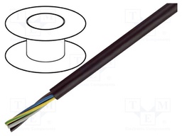 Wire; H07RN-F; stranded; Cu; 5G2,5mm2; LSZH; black; 450/750V